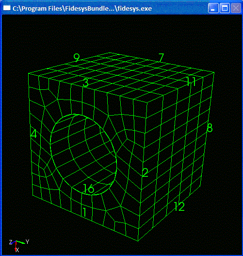 Hidden Line View of Mesh