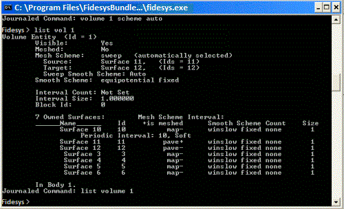 Output from Listing Volume 1
