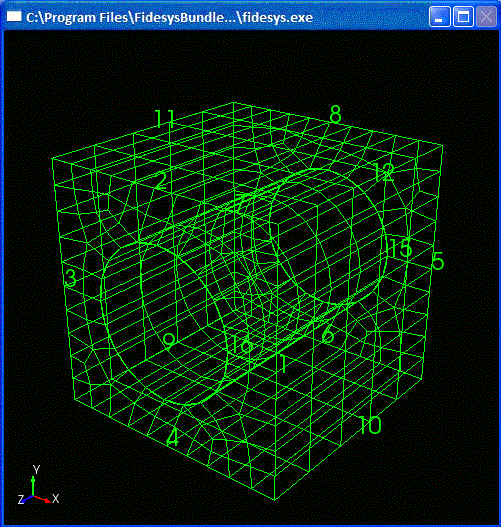 Hidden Line View of Mesh