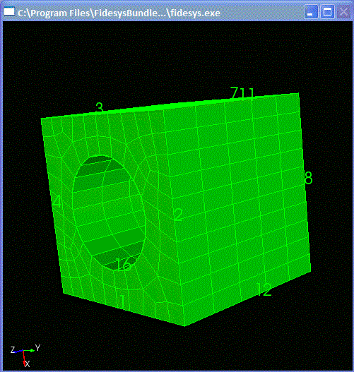 Generated Mesh for Cube with Cylindrical Hole
