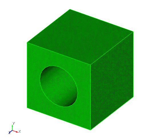 Brick after cylinder is subtracted